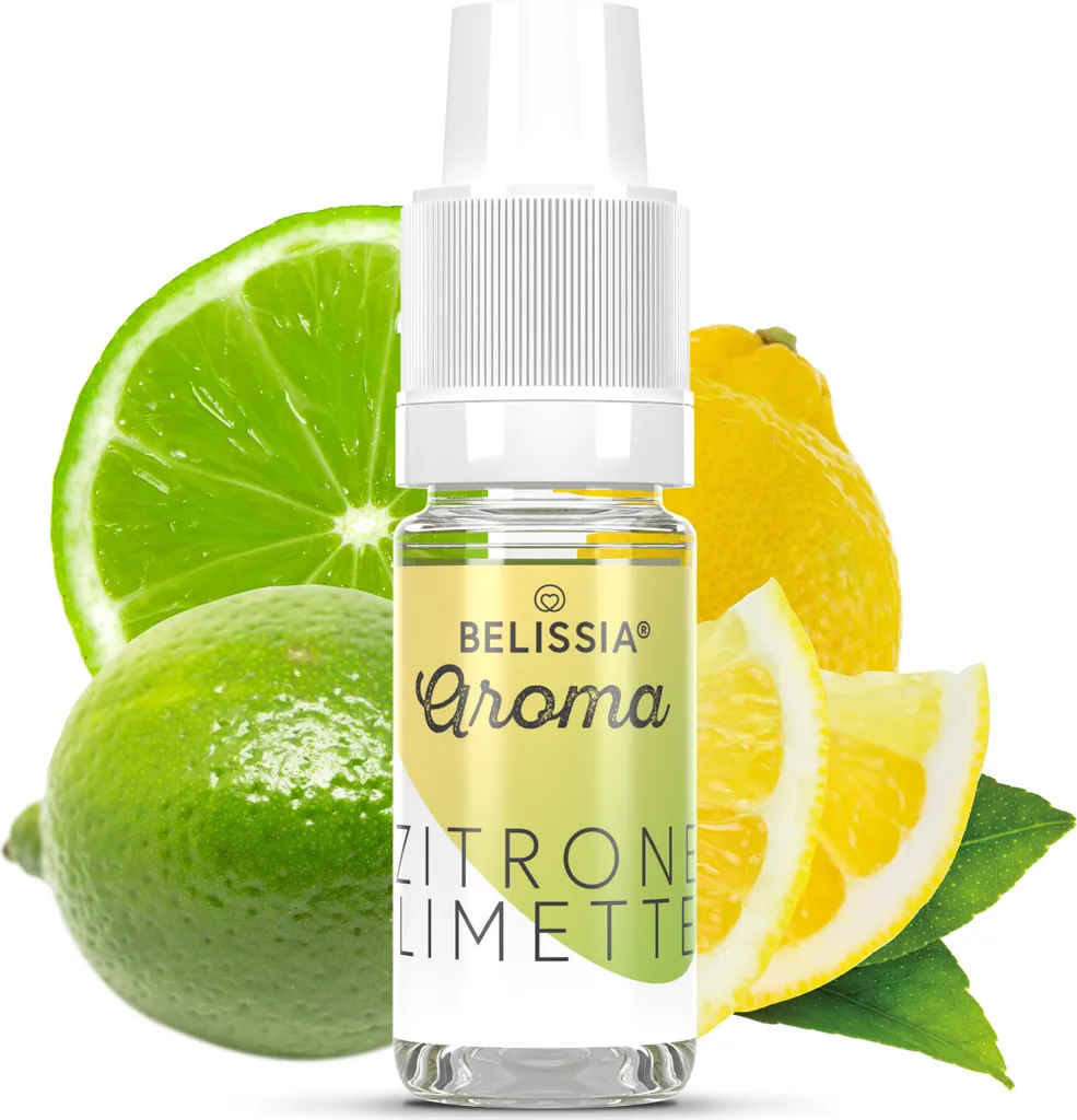Belissia food flavoring lemon-lime - 10ml high-dose flavor - calorie-free, vegan - for food, drinks, shakes, quark, fog machines and much more.