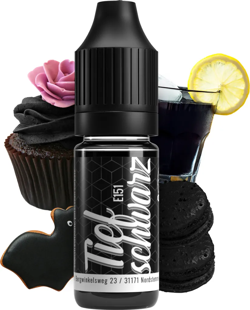 Belissia Food Coloring Black - 10ml liquid & highly concentrated - Food-safe food coloring for baking, cooking, fondant & DIY - vegan