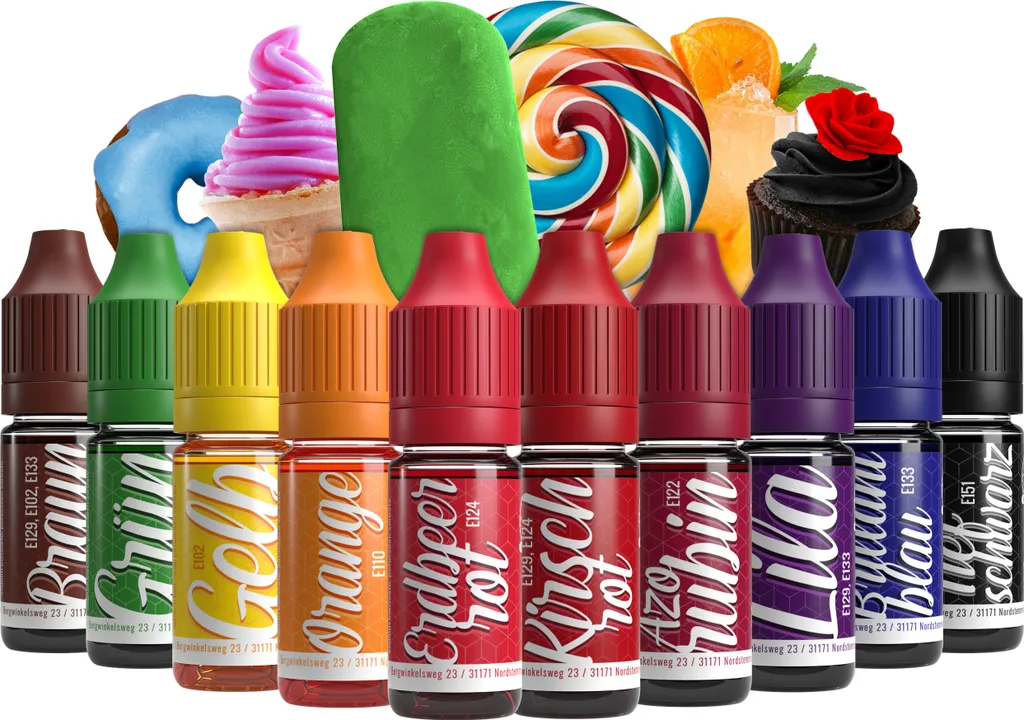Belissia Food Coloring Set – 10x10ml liquid & highly concentrated – Food-safe food coloring for baking, cooking, fondant & DIY – vegan