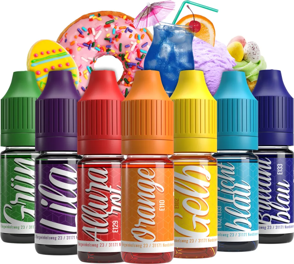 Belissia Food Coloring Set – 7x10ml liquid & highly concentrated – Food-safe food coloring for baking, cooking, fondant & DIY – vegan