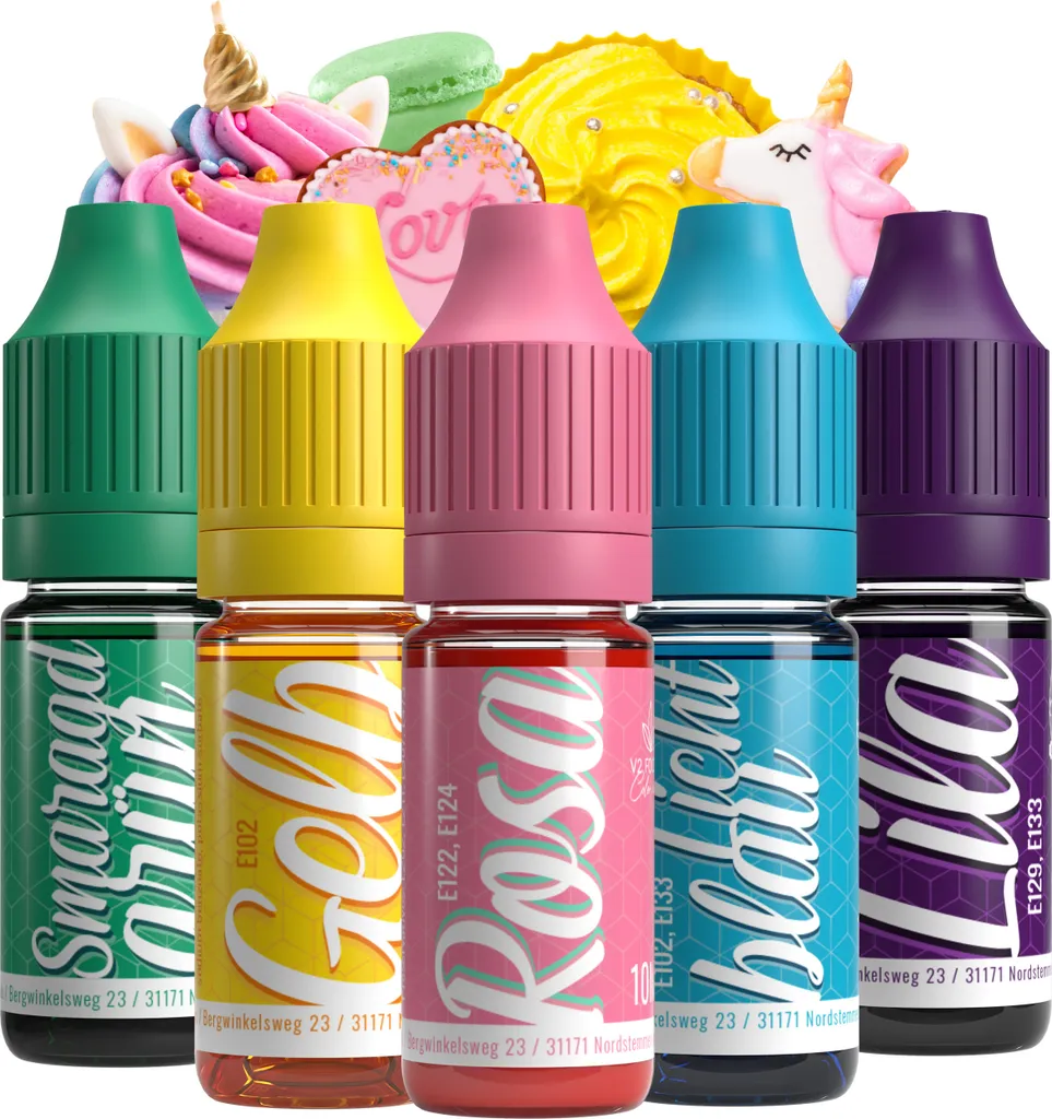 Belissia Unicorn Food Coloring Set – 5x10ml liquid & highly concentrated – Food-safe food coloring for baking, cooking, fondant, and much more – vegan