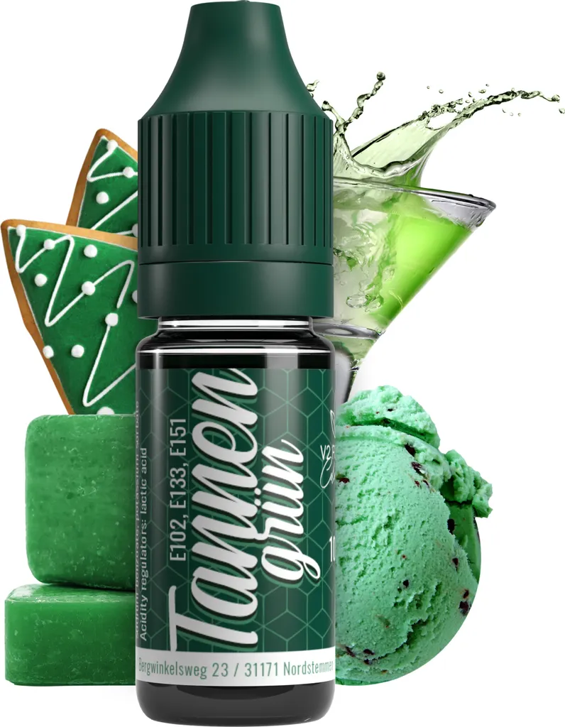 Belissia Food Coloring Fir Green - 10ml liquid & highly concentrated - Food-safe food coloring for baking, cooking, fondant & DIY - vegan