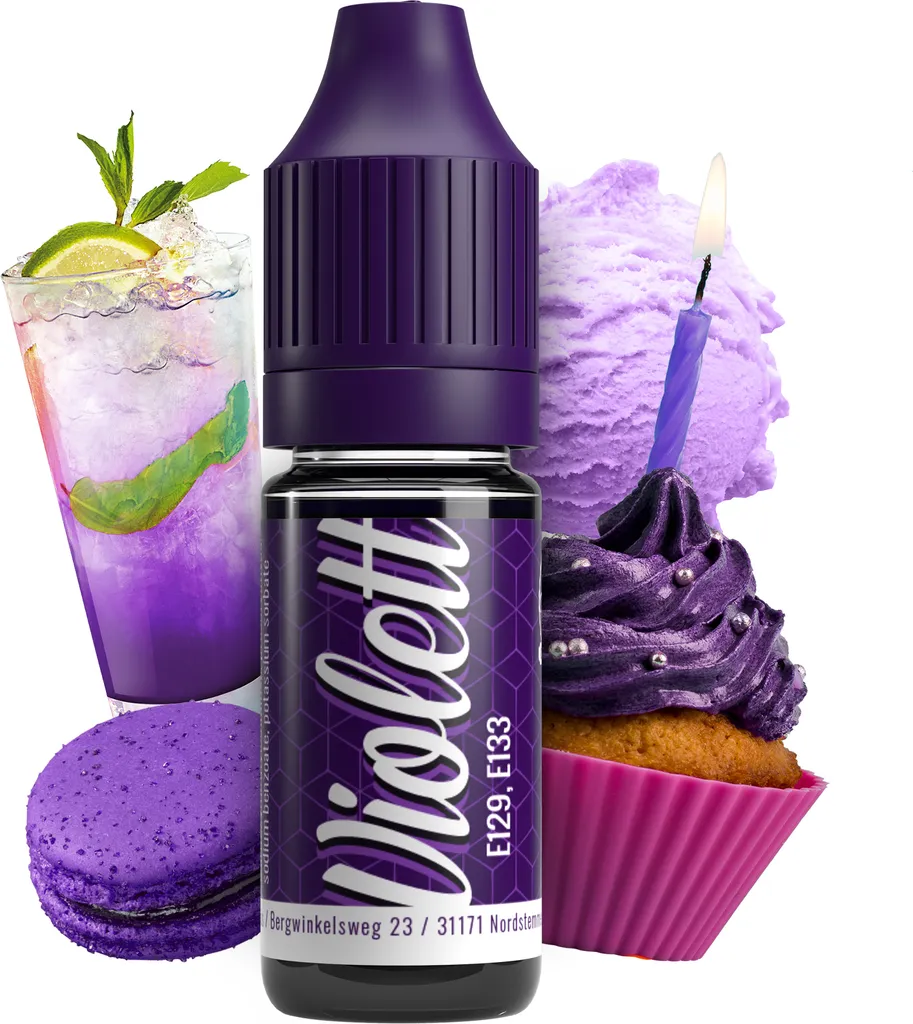 Belissia Food Coloring Violet - 10ml liquid & highly concentrated - Food-safe food coloring for baking, cooking, fondant & DIY - vegan