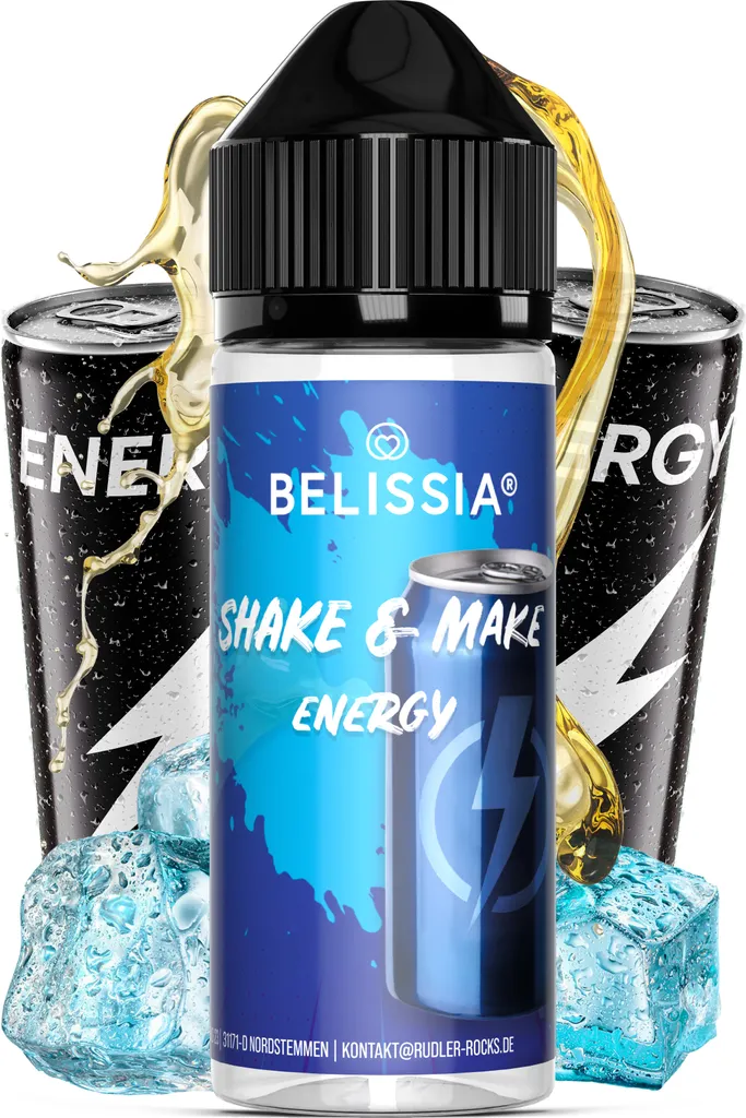 Belissia Shake and Make Energy - 10ml high-dose food flavoring + 120ml shaker bottle - For baking, food, drinks, shakes, DIY & room fragrance