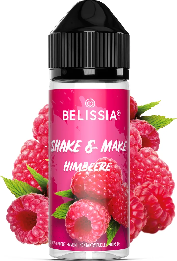Belissia Shake and Make Raspberry - 10ml high-dose food flavoring + 120ml shaker bottle - For baking, food, drinks, shakes, DIY & room fragrance