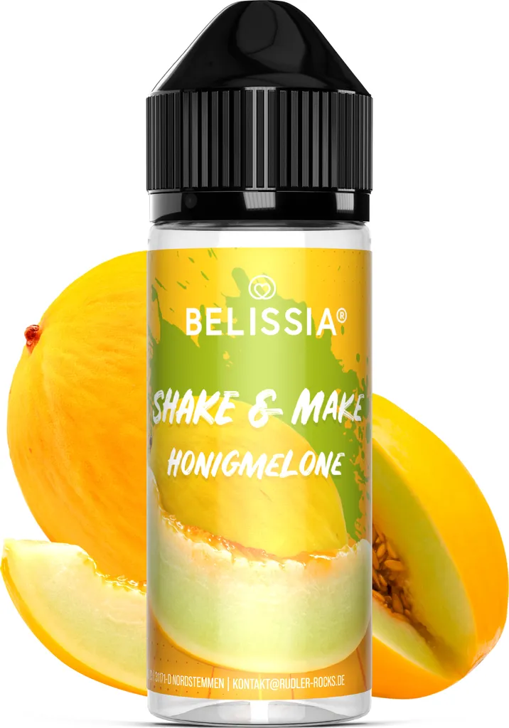 Belissia Shake and Make Honeydew Melon - 10ml high-dose food flavoring + 120ml shaker bottle - For baking, dishes, drinks, shakes, DIY and much more.
