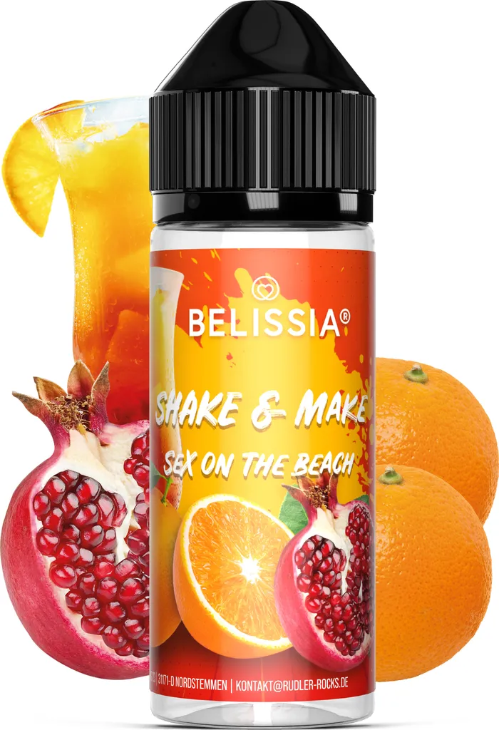 Belissia Shake and Make Sex on the Beach - 10ml high-dose food flavoring + 120ml shaker bottle - For baking, food, drinks, DIY & much more.