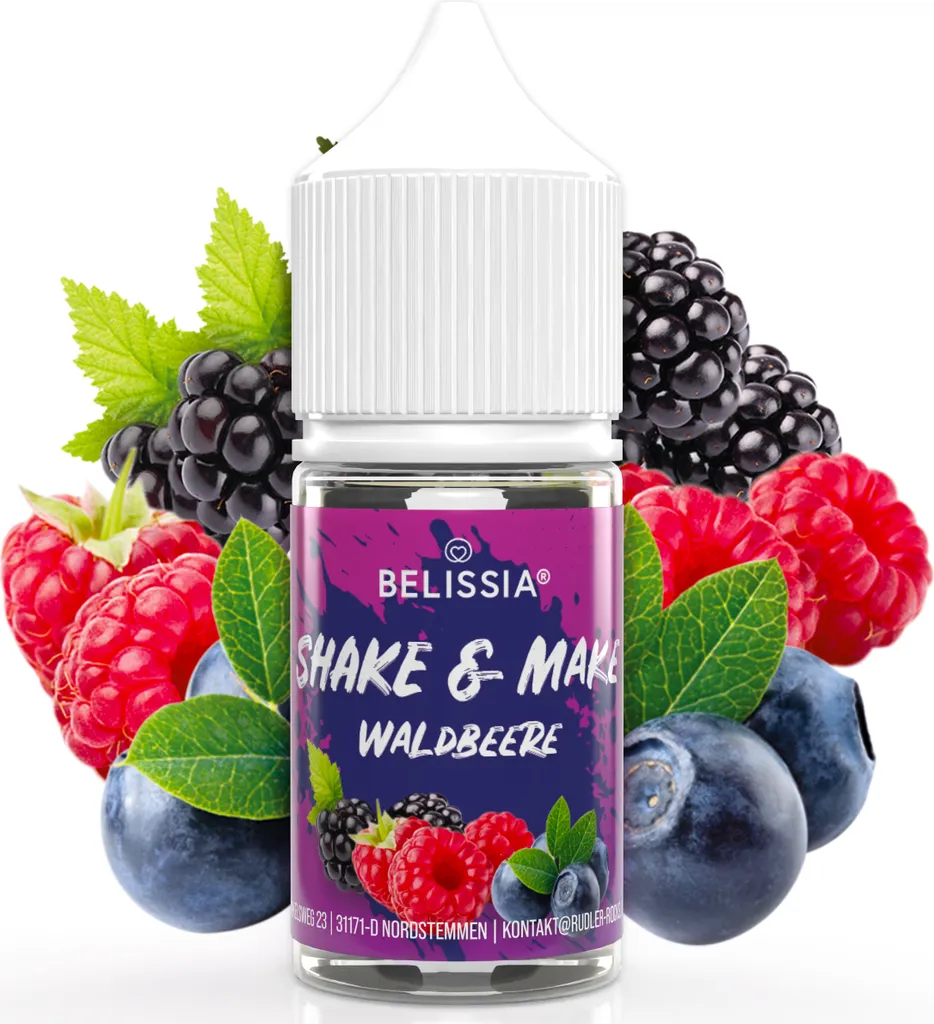 Belissia Shake and Make Wild Berry Refill - 30 ml high-dose food flavoring - for refilling - For baking, dishes, drinks, shakes, DIY and much more