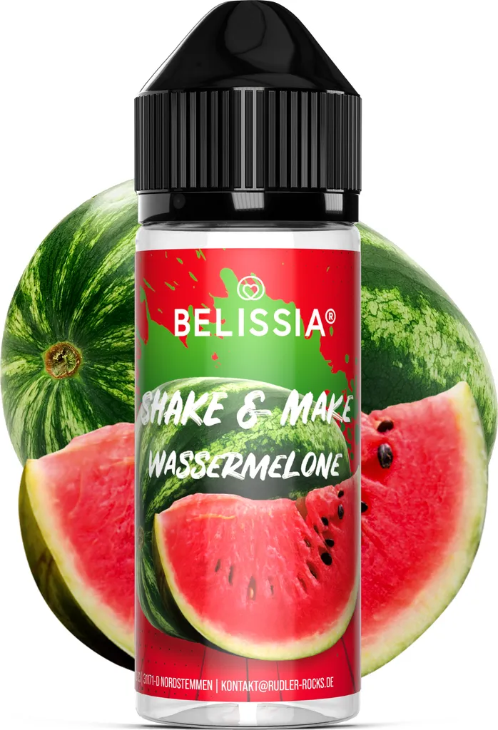 Belissia Shake and Make Watermelon - 10ml high-dose food flavoring + 120ml shaker bottle - For baking, food, drinks, shakes & room fragrance