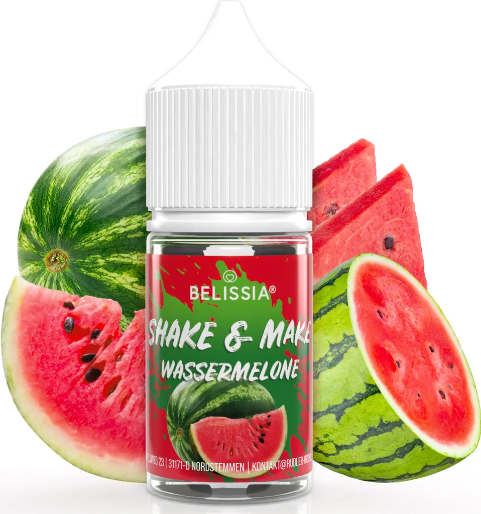 Belissia Shake and Make Watermelon Refill - 30 ml high-dose food flavoring - for refilling - For baking, dishes, drinks, shakes, DIY and much more