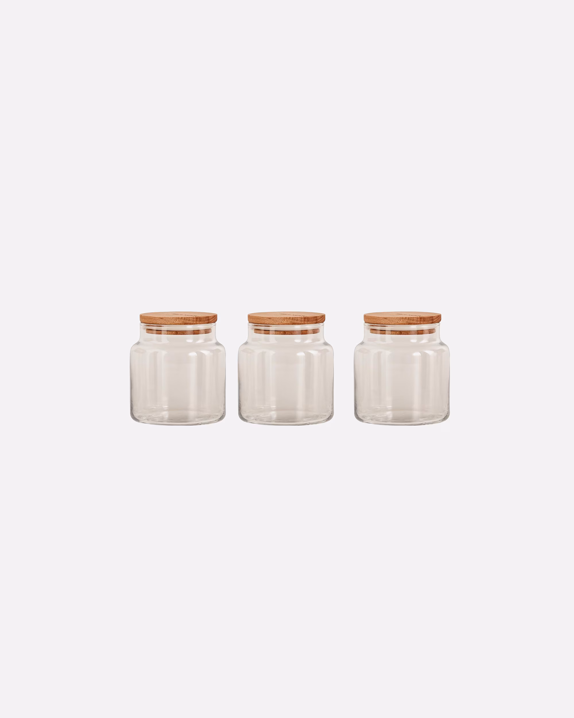 Bella Maison glass storage jars in a set of 3 Joye with plastic seals
