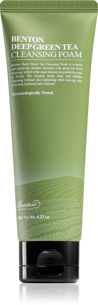 Benton Deep Green Tea hydrating cleansing foam with green tea