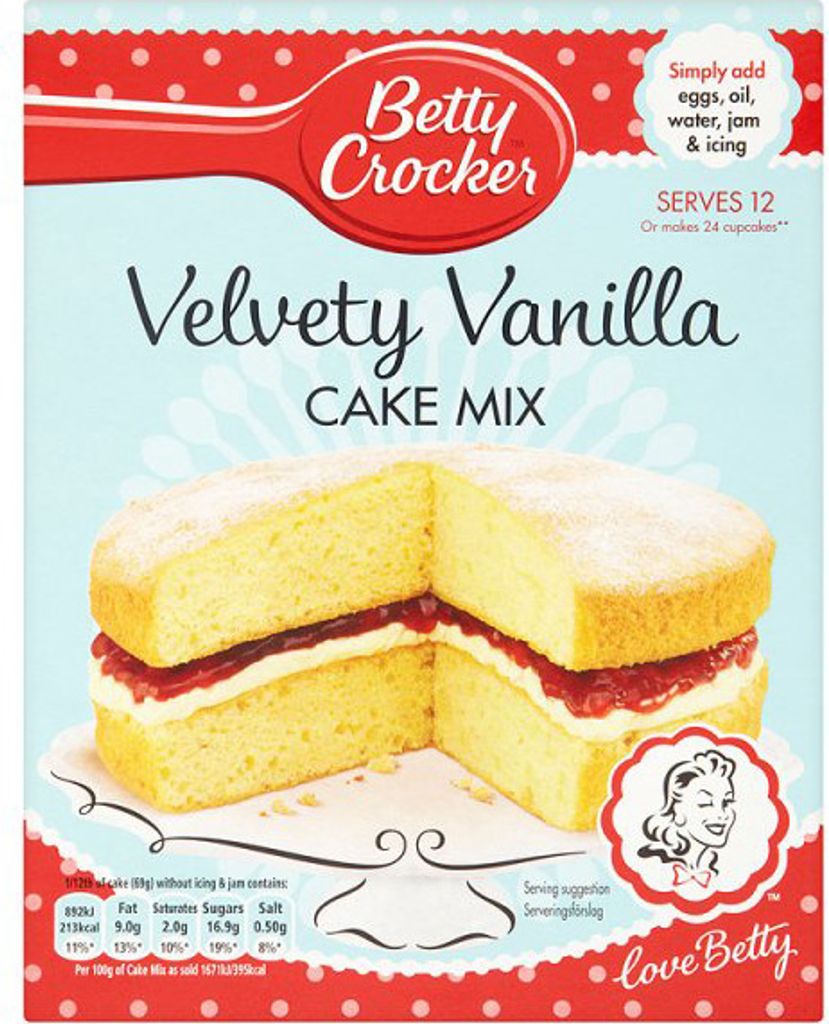Betty Crocker Cake Mix Velvety Vanilla (6 x 425g)