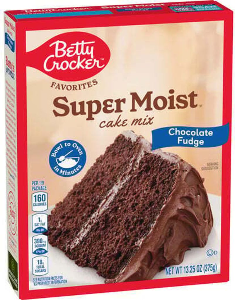 Betty Crocker Super Moist Cake mix Chocolate fudge 375g