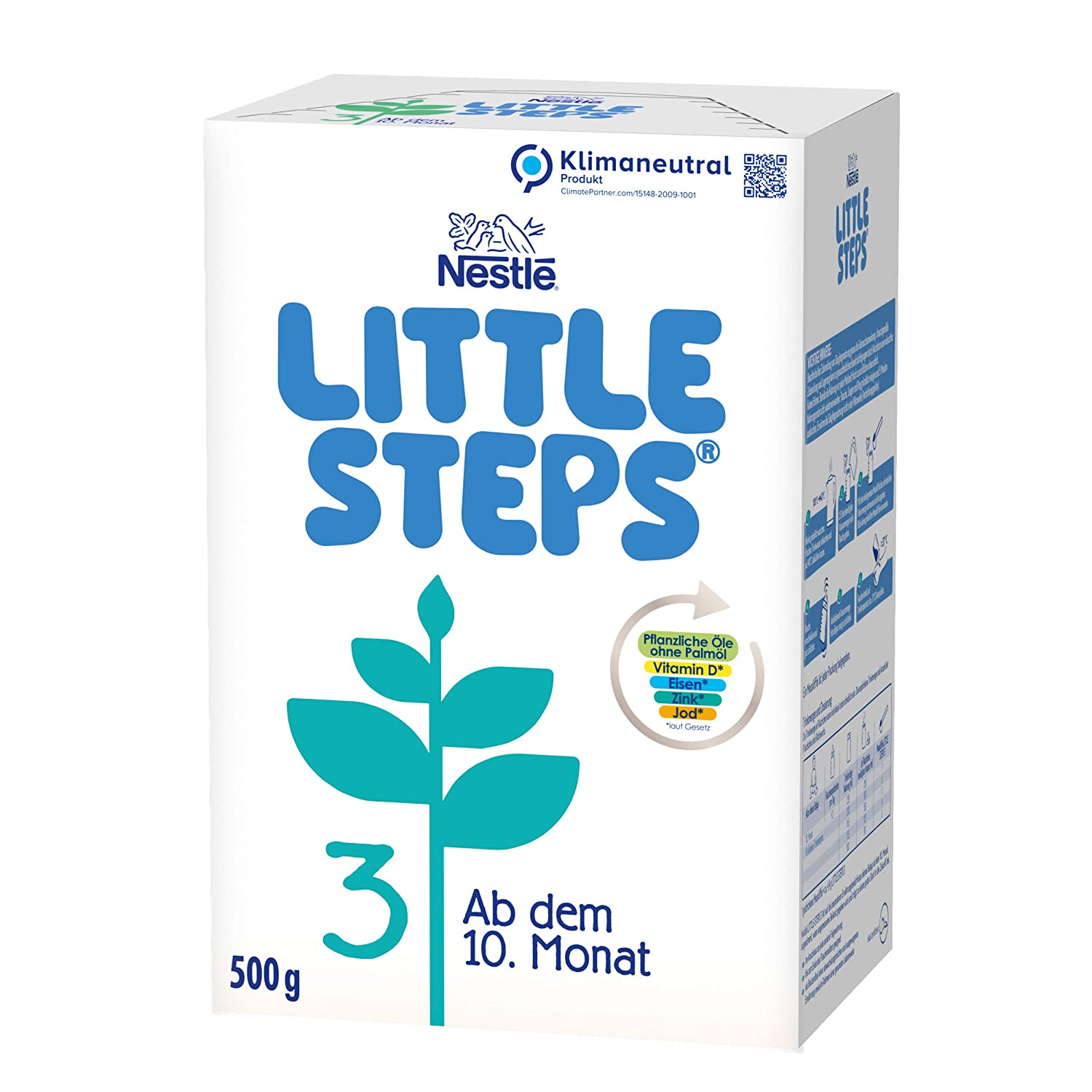 Nestlé LITTLE STEPS 3 Folgemilch im Anschluss an das Stillen, ab dem 10. Monat, 1er Pack (1 x 500g)