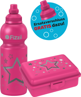 Fizzii Set lunchbox and bottle pink, 1 pc