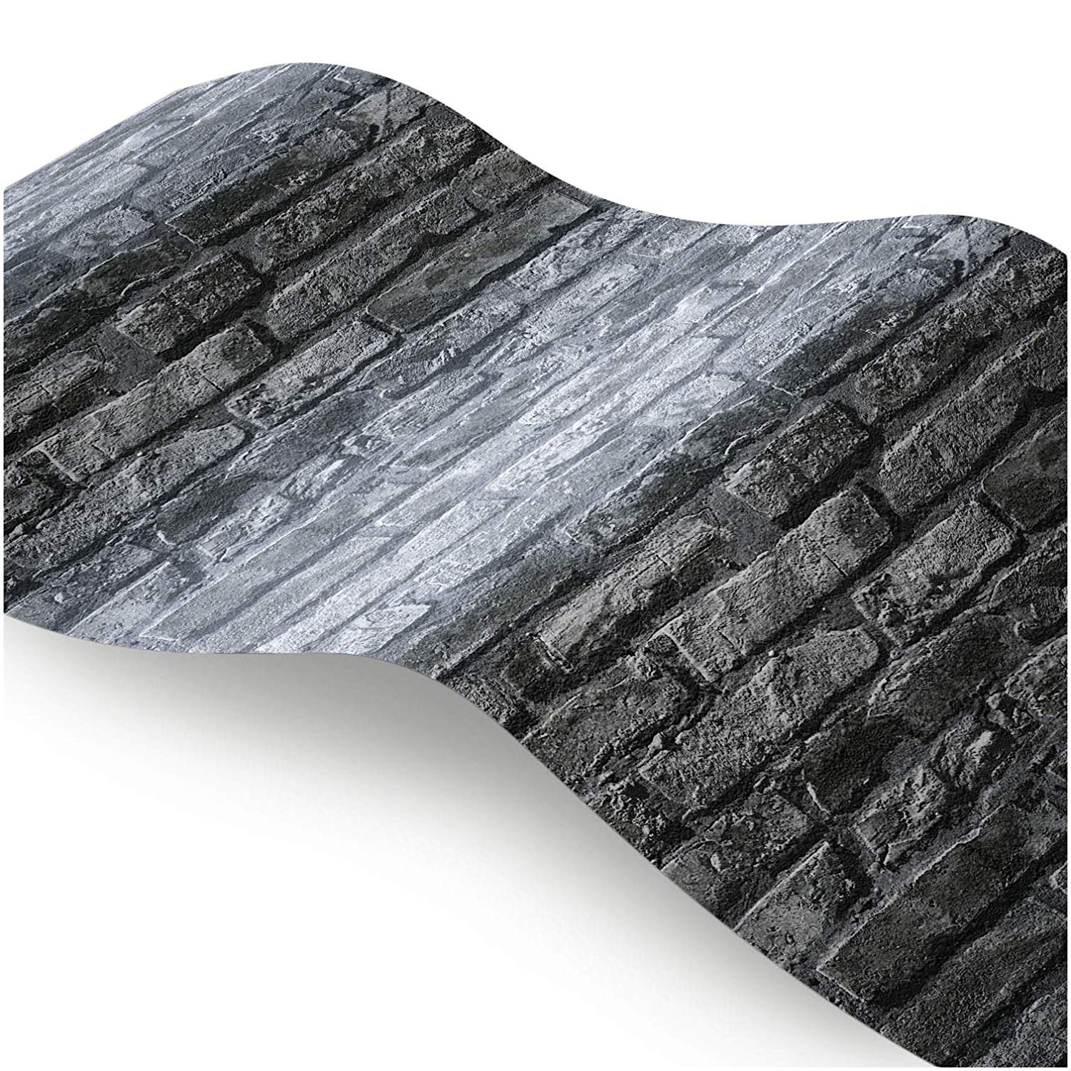 Newroom Design Stone Wallpaper Black | Attractive Elegant Wallpaper Stone Wall 3D Design M