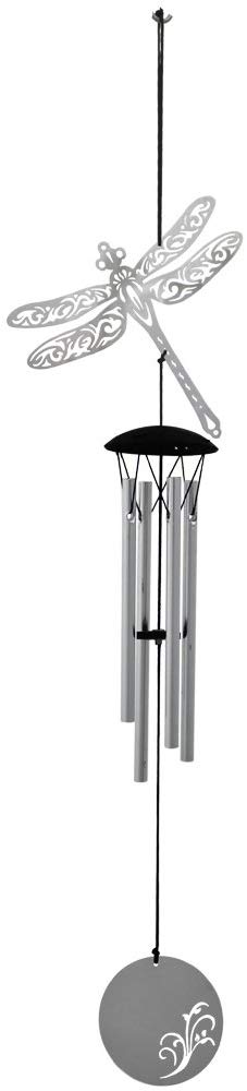 Woodstock Chimes Dragonfly Fldr Flourish Chime – Silver