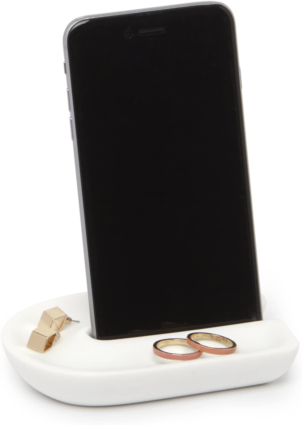 Umbra Junip Bathroom Iphone Holder With Shelf - Modern Polyresin Phone Shel