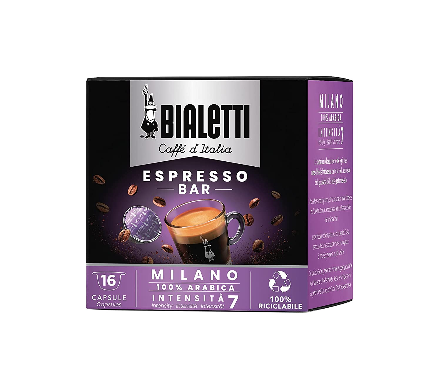 Bialetti 96080090/Milano Coffee Capsules – Pack of 16
