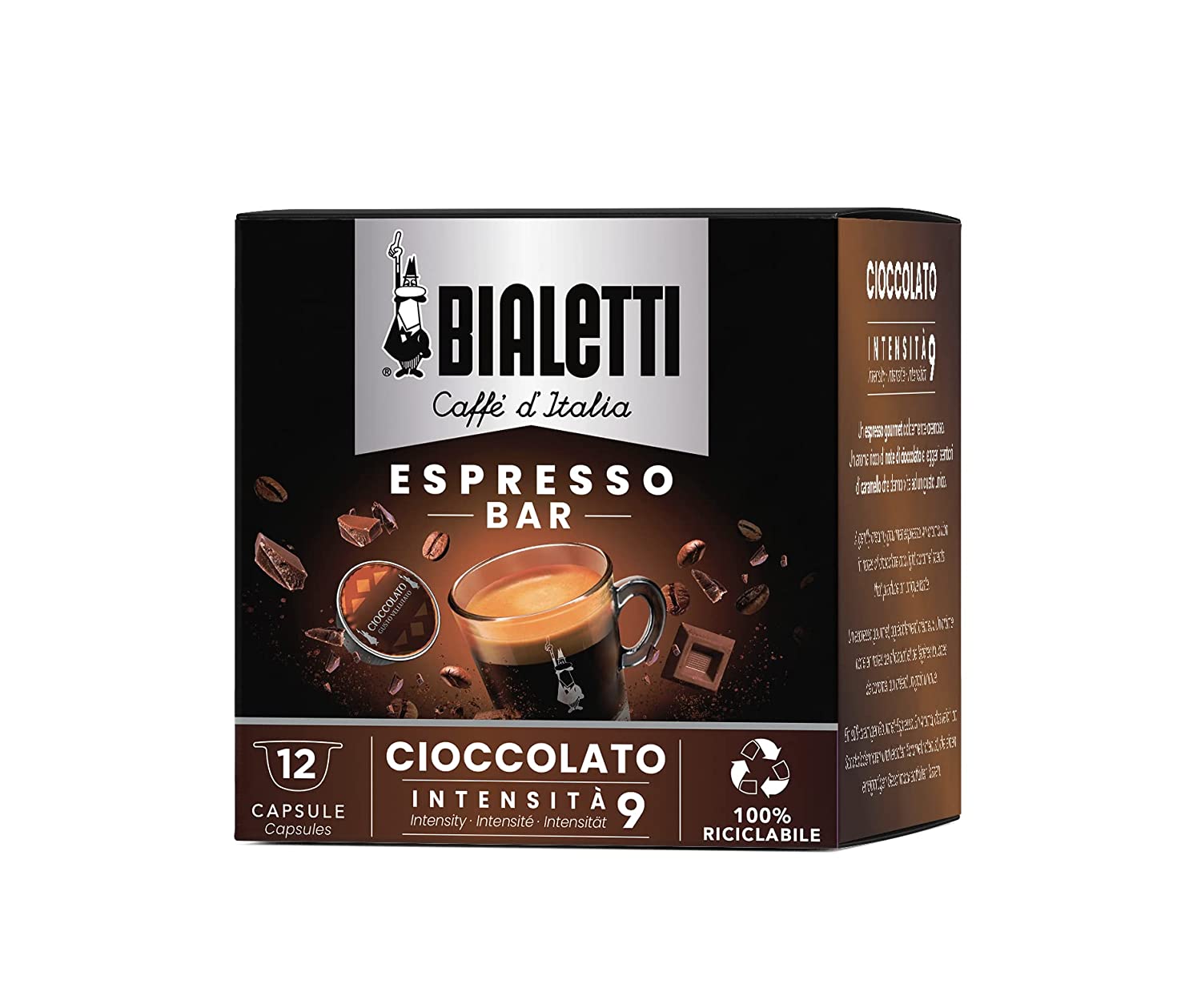 Bialetti Cioccolato coffee capsules, 12 pieces