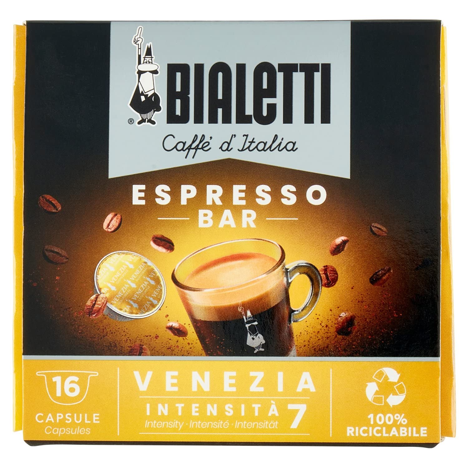 Bialetti Caffè d'Italia, box of 16 capsules, Venice, intensity 7