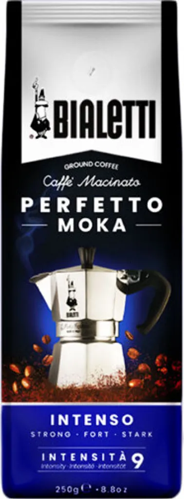 Bialetti Perfetto Moka Intenso, ground coffee, roasted coffee, intensity 9, 250 g, 96080317