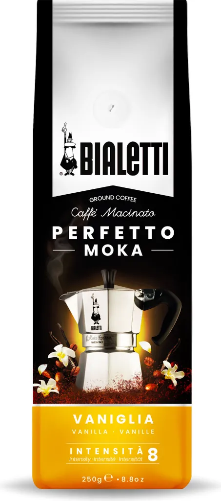 Bialetti Perfetto Moka Vaniglia, ground coffee, roasted coffee, intensity 8, 250 g, 96080325