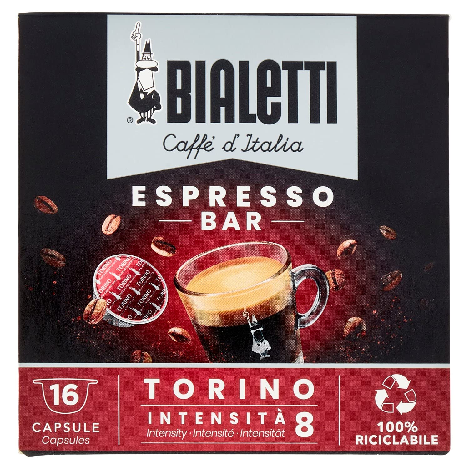 Bialetti Torino 96080095/M Coffee Capsules – Pack of 16