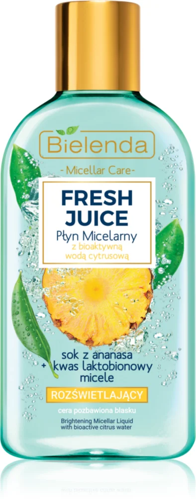 Bielenda Fresh Juice Pineapple micellar water for facial skin rejuvenation