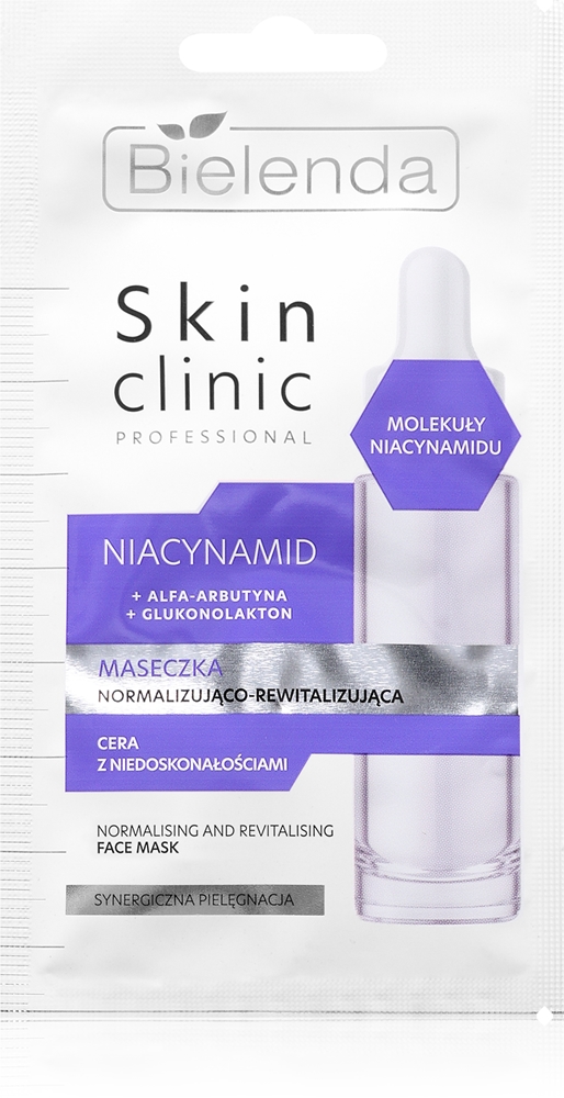 Bielenda Skin Clinic Professional Niacinamide Revitalizing Night Mask for Skin Renewal for Problematic Skin, Acne