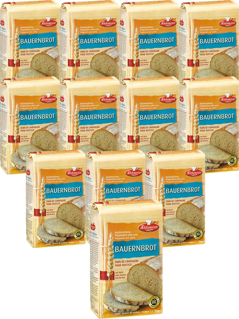 BIELMEIER 12 KG KÜCHENMEISTER bread baking mix farmer's bread 1 KG Frießinger Mühle