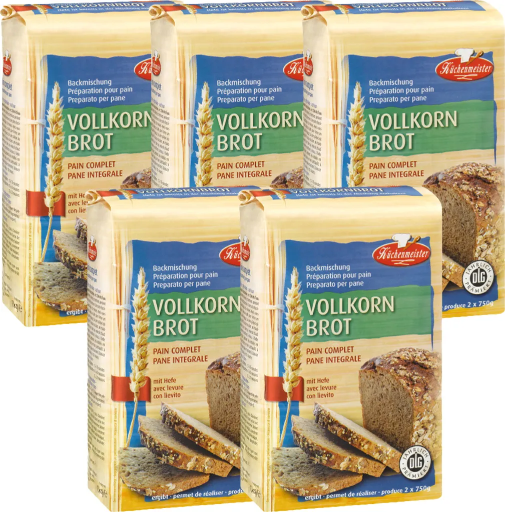 BIELMEIER 5 KG KÜCHENMEISTER Bread Mix Wholemeal Bread 1 KG