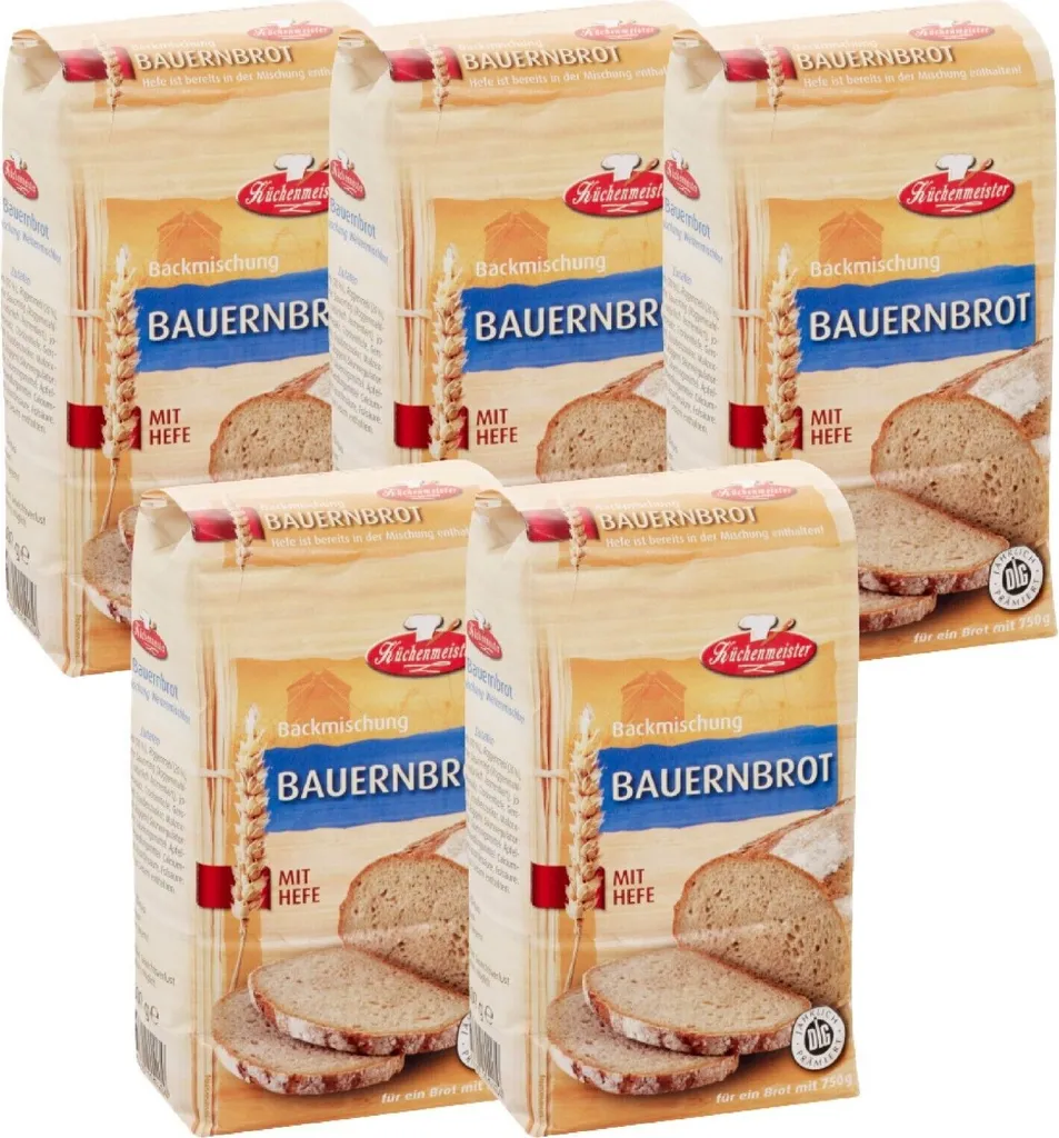 BIELMEIER Bread Mix Farmhouse Bread 5 pieces á 500g Küchenmeister