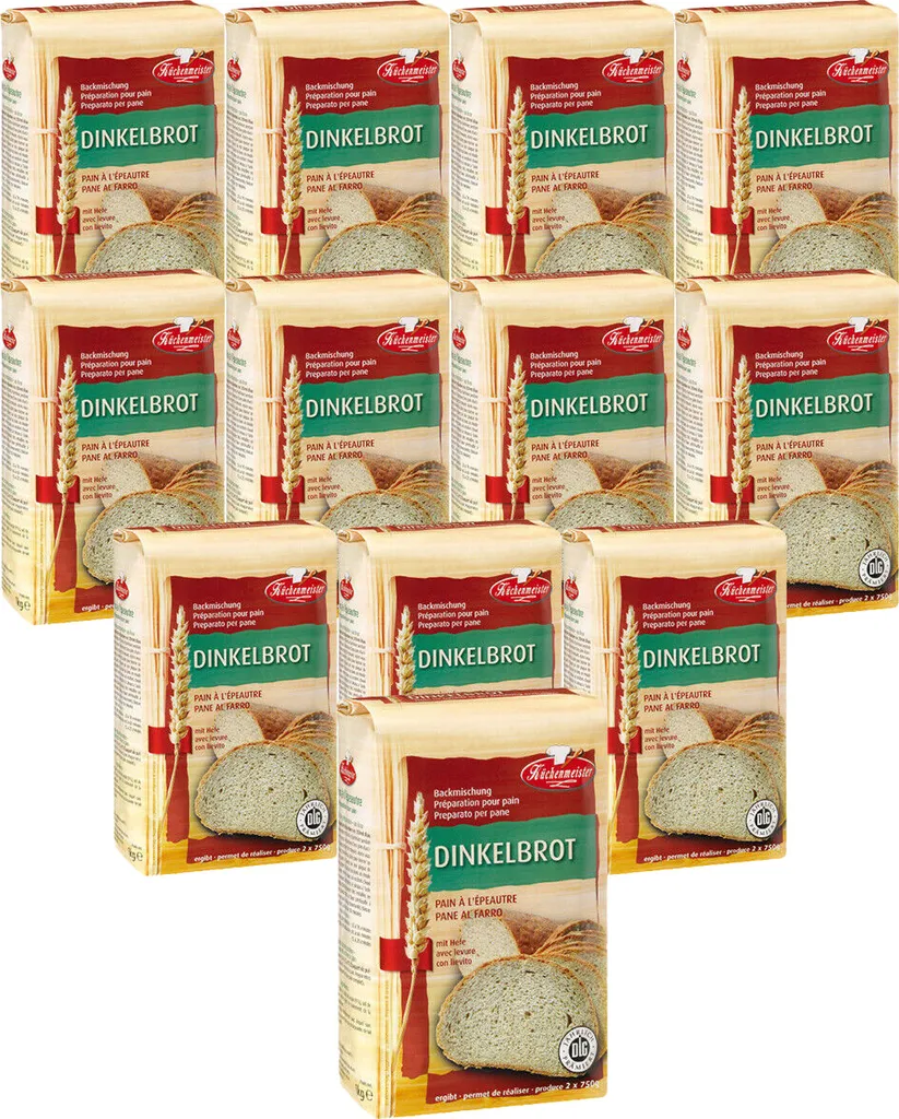BIELMEIER Bread Mix Spelt Bread 12 pieces of 1000g Küchenmeister