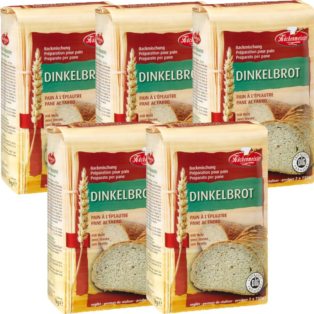 BIELMEIER Bread Mix Spelt Bread 5 pieces á 1000 g Küchenmeister