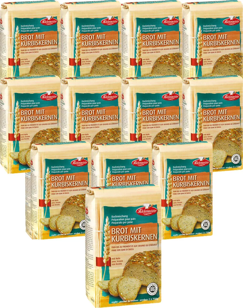 BIELMEIER bread baking mix pumpkin seed bread 12 pieces á 1000 g Küchenmeister