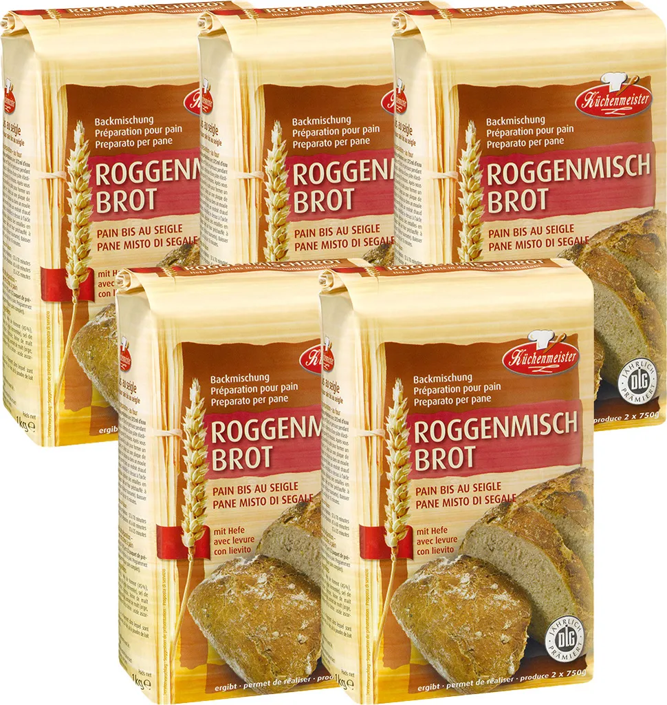 BIELMEIER Bread Mix Rye Bread 5 pieces á 1000 g Küchenmeister