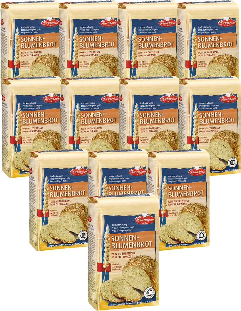 BIELMEIER Bread Mix Sunflower Bread 12 pieces á 1000 g Küchenmeister
