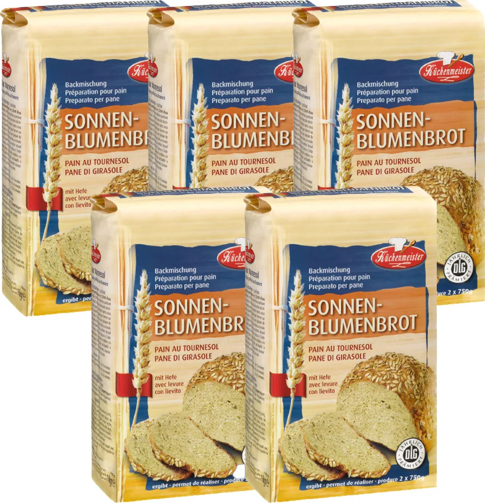 BIELMEIER Bread Mix Sunflower Bread 5 pieces á 1000 g Küchenmeister