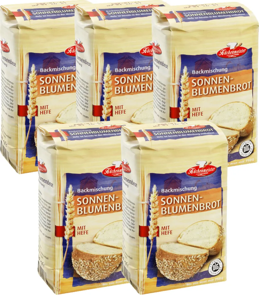BIELMEIER Bread Mix Sunflower Bread 5 pieces á 500g Küchenmeister