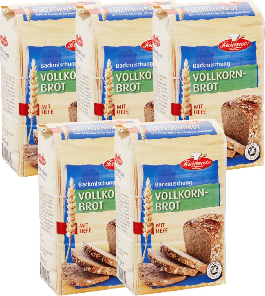 BIELMEIER Bread Mix Wholemeal Bread 5 pieces á 500 g Küchenmeister