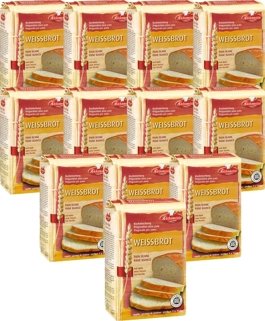 BIELMEIER KÜCHENMEISTER white bread 1kg (12-pack)