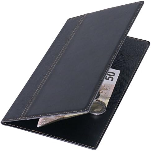 Bill Folder Made of Black and Elegant Faux Leather