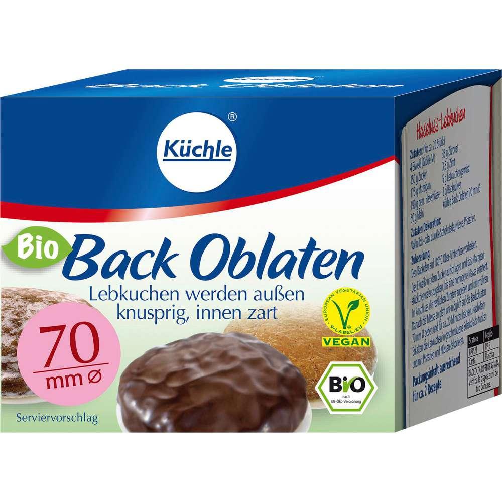 Organic baking wafers round, 70mm