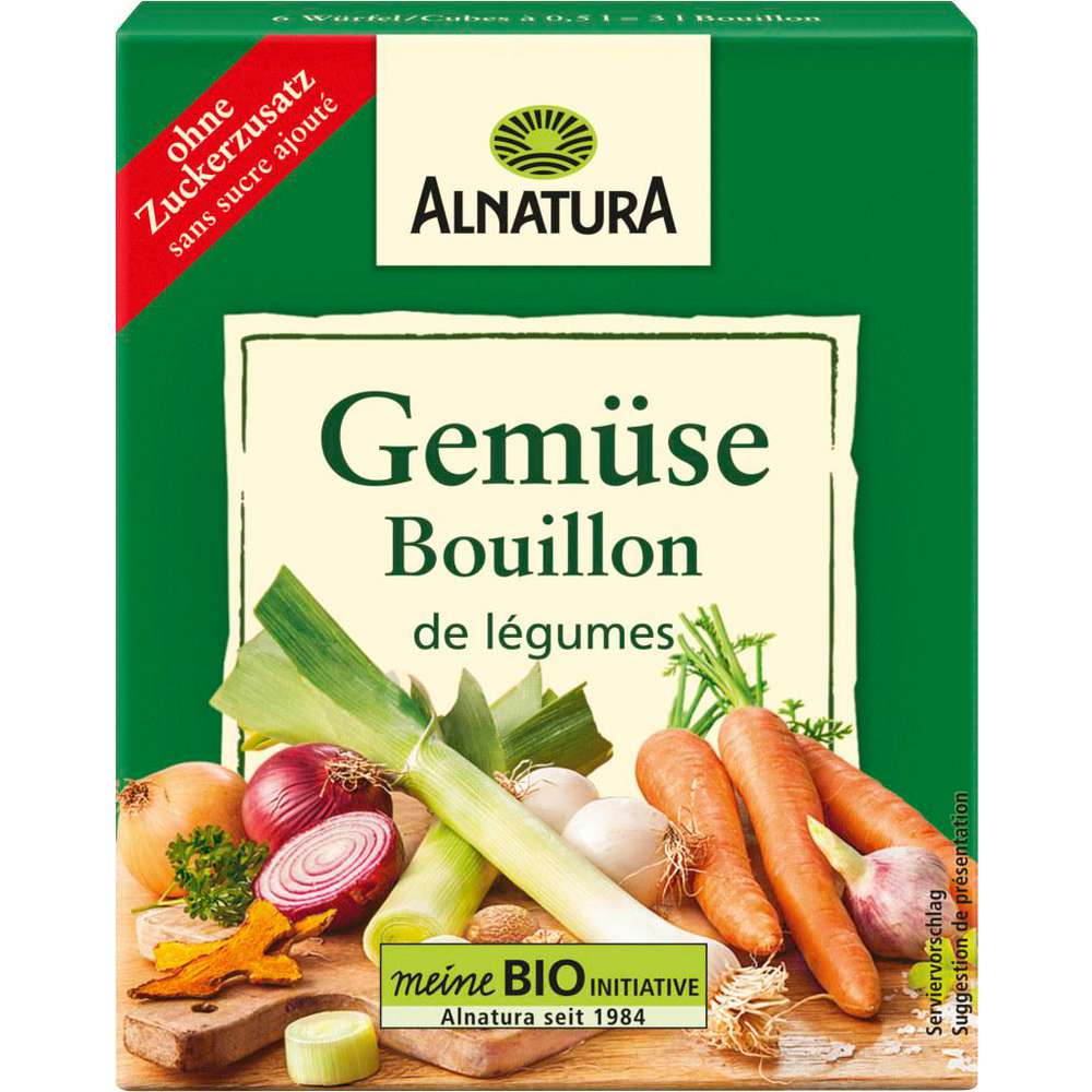 Organic stock cubes, vegetable bouillon