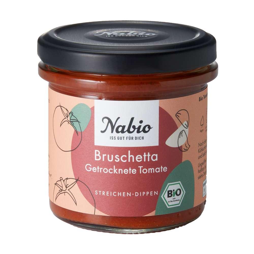 Organic bruschetta, dried tomato dip