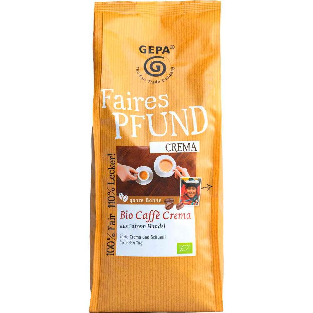Organic Crema Coffee The Fair Pound, whole bean