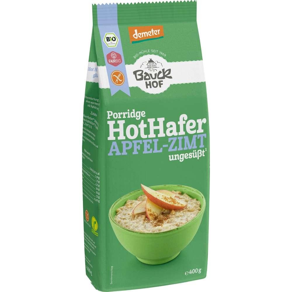 Organic Demeter porridge hot oats, apple and cinnamon