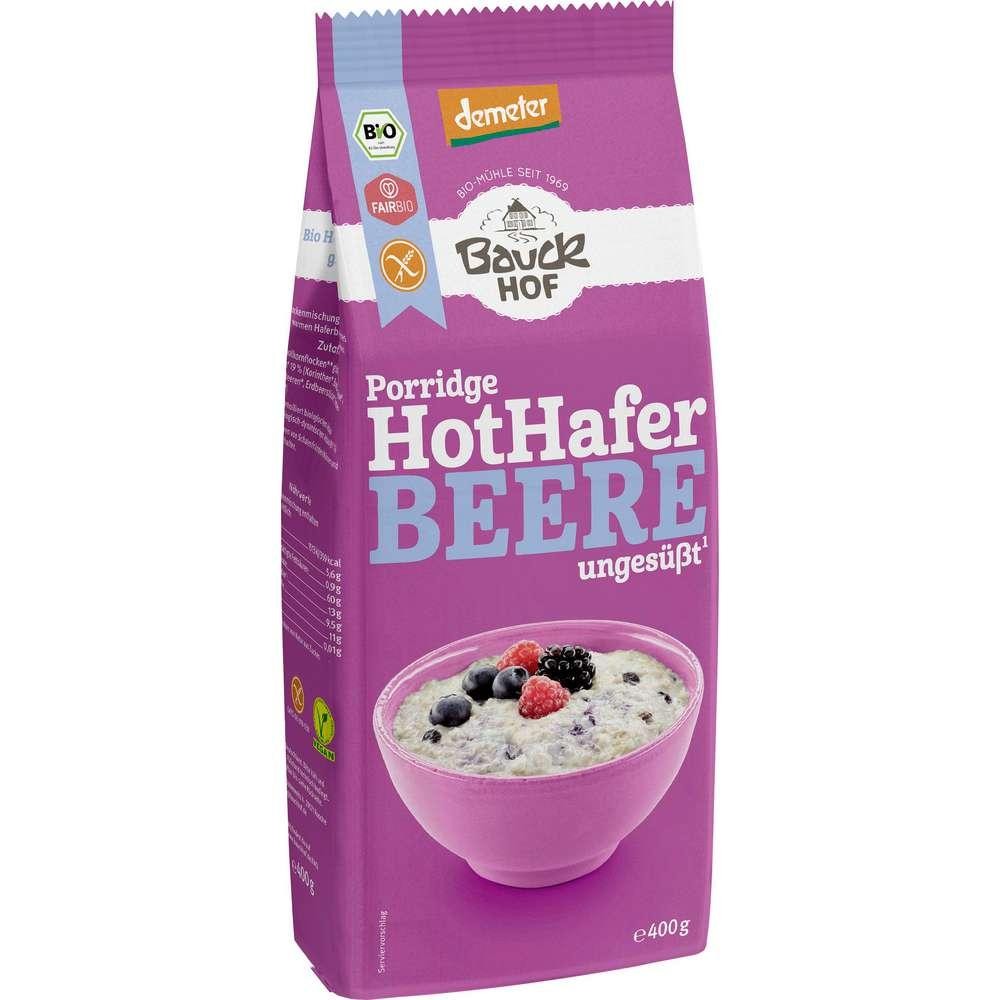 Organic Demeter porridge hot oats, berry